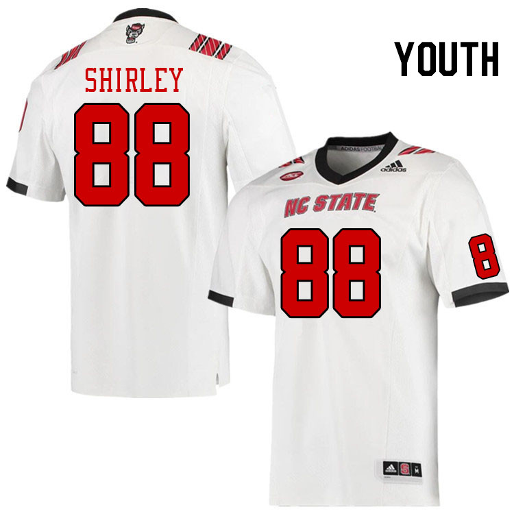 Youth #88 Isaiah Shirley North Carolina State Wolfpacks College Football Jerseys Stitched-White